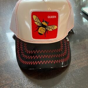 The Farm Trucker Hat - Black and Red